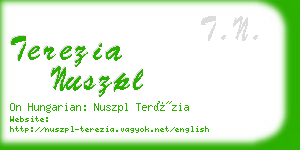 terezia nuszpl business card